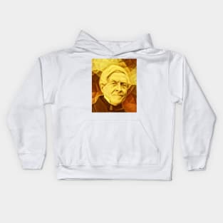 Jules Michelet Abstract Golden Portrait | Jules Michelet Artwork 9 Kids Hoodie